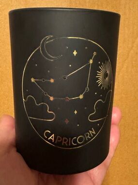 Sonoma Black and Gold Capricorn Candle Holder